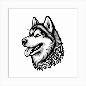 Husky dog 6 Art Print