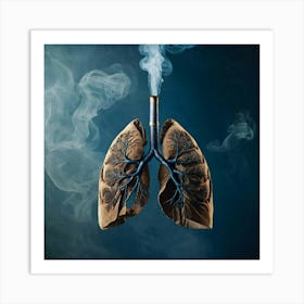 Lungs With Smoke 1 Art Print