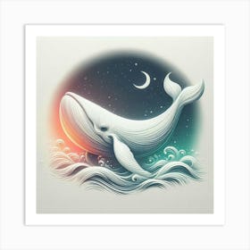 Whale In The Sea 1 Art Print