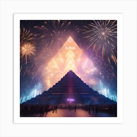 Pyramid Of Egypt festival Art Print