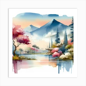 Asian Landscape Painting 15 Art Print