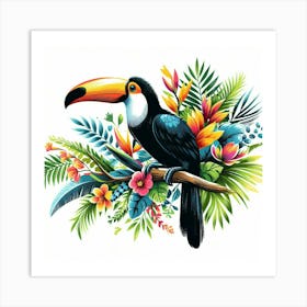 Illustration toucan Art Print