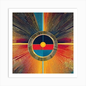 Sun circle of color Art Print