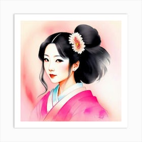 Harmony and Grace: The Essence of a Geisha Art Print