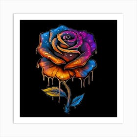 Dripping Rose 3 Art Print