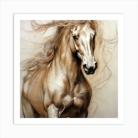 Golden Horse Art Print