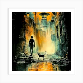 Cat-Human Encounters Of The Third Kind (V) Art Print