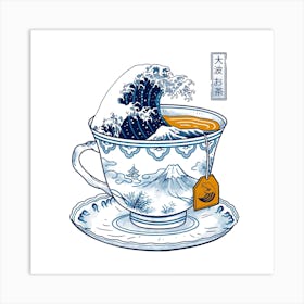 The Great Kanagawa Tea Kitchen Art Print
