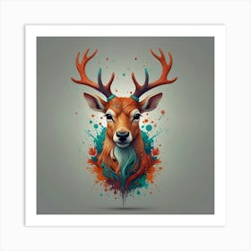 Deer Head 1 Art Print