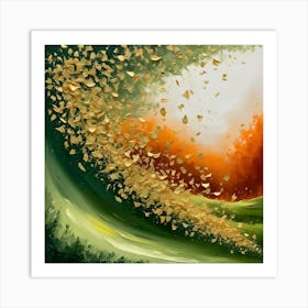 Abstract Of Autumn Leaves Art Print