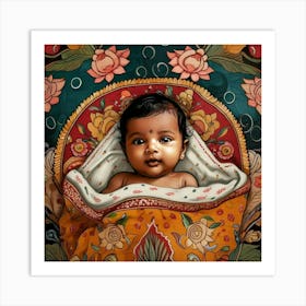 'Indian Baby' Art Print