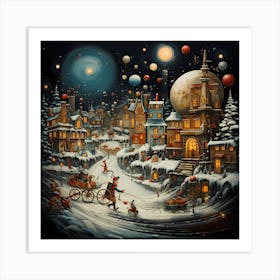 Festooned Fantasy Fresco Art Print