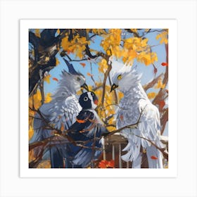 Three Cockatoos Art Print