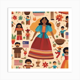 Mexican Folk Art Art Print