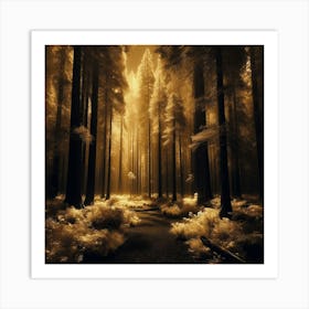 Infrared Forest Art Print