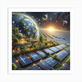 Solar Panels In The Sky Art Print