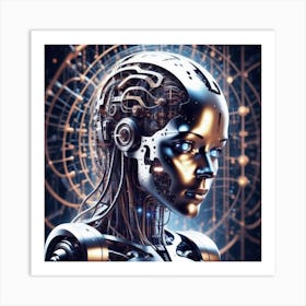 Cyborg Woman 21 Art Print