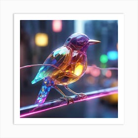 646490 A Colorful Bird Made Of Translucent Crystal Perche Xl 1024 V1 0 Art Print