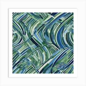 Abstract Wavy Pattern Art Print