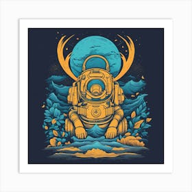 Scuba Diver Art Print