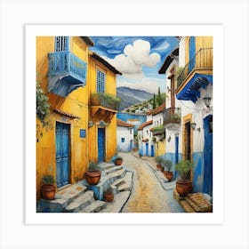 Greece Street Art Print