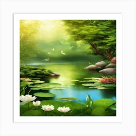 Lily Pond 3 Art Print