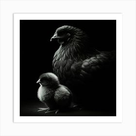 Hen And Chick 4 Art Print