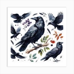 Ravens Art Print