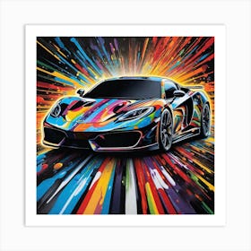 Splatter Car 16 Art Print