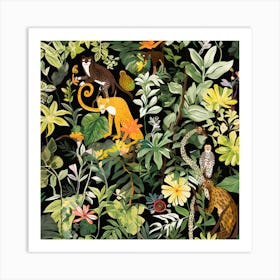 Jungle Animals Art Print