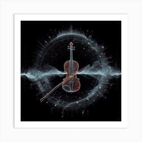 Violin In Space Art Print