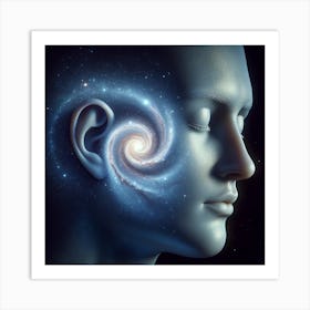 Spiral Galaxy In The Head Art Print