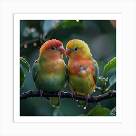 Lovebirds 2 Art Print