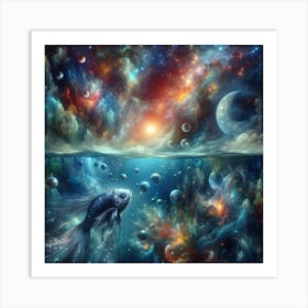 Fish In Space Art Print