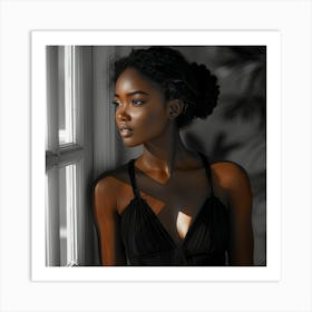 Beautiful Black Woman Art Print