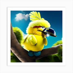 Yellow big bird Art Print