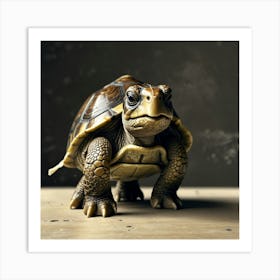 Turtle On A Table 1 Art Print