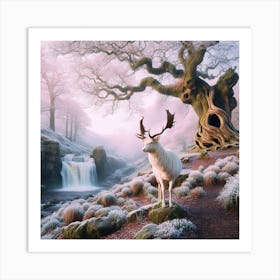 Deer In The Forest 41 Art Print