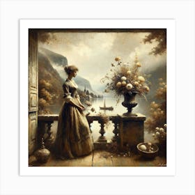 Lady By The Lake Art Print