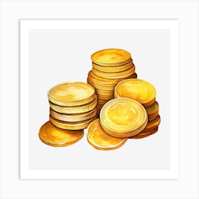 Gold Coins 3 Art Print