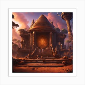 Temple In The Desert Art Print