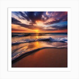 Sunset On The Beach 285 Art Print