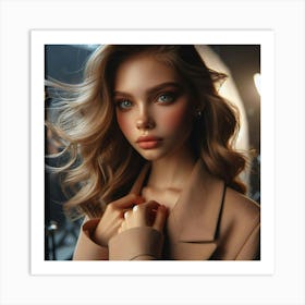 Portrait Of A Beautiful Woman Art Print