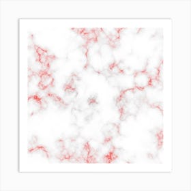 Red Marble Art Print