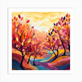 Autumn Trees Art Print