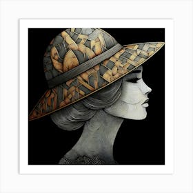 Girl In A Hat Art Print