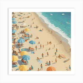 People On The Beach 2 Art Print