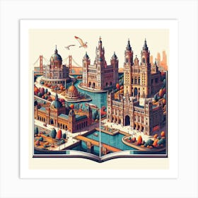 Book Of Cities Art Print