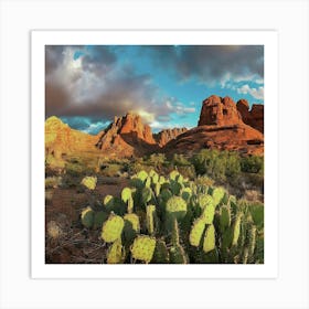 Cactus In The Desert Art Print