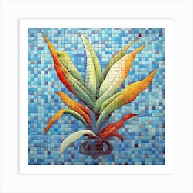 Mosaic Plant 2 Art Print